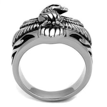 Load image into Gallery viewer, MT 9132 - High polished (no plating) Stainless Steel Ring with Epoxy in Jet Men&quot;s
