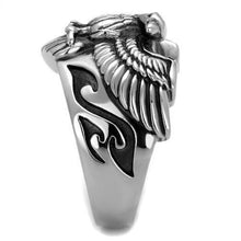 Load image into Gallery viewer, MT 9132 - High polished (no plating) Stainless Steel Ring with Epoxy in Jet Men&quot;s
