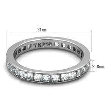 Load image into Gallery viewer, MT 4432 Eternity Band Square Princess Cut Clear Crystals- April Birthstone Larger sizes Available
