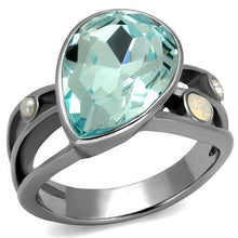 Load image into Gallery viewer, MT 2052 Stainless Steel Impressive Light Blue Tear Shape Crystal - Birthstone
