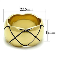 Load image into Gallery viewer, MT 3082 - Sculpted IP Gold Crisscross Dome Ring - Modern Stainless Steel Statement Band
