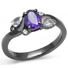 Load image into Gallery viewer, MT 9613 IP Black Stainless Steel Amethyst February Birthstone
