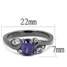 Load image into Gallery viewer, MT 9613 IP Black Stainless Steel Amethyst February Birthstone
