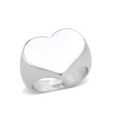 Load image into Gallery viewer, MT 8783 - High polished (no plating) Stainless Steel Ring with No Stone - Heart Design
