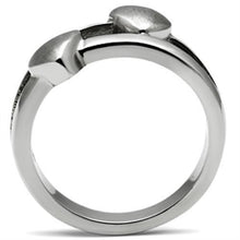 Load image into Gallery viewer, MT 893 High Polished Stainless Steel Double Band Double Hearts
