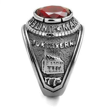 Load image into Gallery viewer, MTA 307414 Men&#39;s U.S. Marines stainless steel ring - High Polished Finish with Red Crystal Newest
