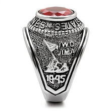 Load image into Gallery viewer, MTA 307414 Men&#39;s U.S. Marines stainless steel ring - High Polished Finish with Red Crystal Newest
