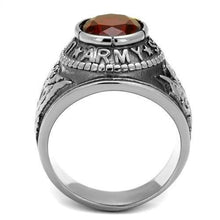 Load image into Gallery viewer, MT 607414 -  High-Polished Stainless Steel Red Crystal Ring Army Men&#39;s  Newest
