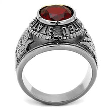 Load image into Gallery viewer, MT 607414 -  High-Polished Stainless Steel Red Crystal Ring Army Men&#39;s  Newest
