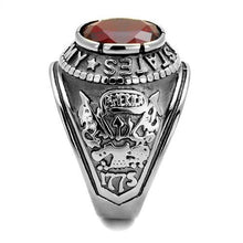 Load image into Gallery viewer, MT 607414 -  High-Polished Stainless Steel Red Crystal Ring Army Men&#39;s  Newest
