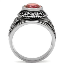Load image into Gallery viewer, MT 607414 -  High-Polished Stainless Steel Red Crystal Ring Army Men&#39;s  Newest
