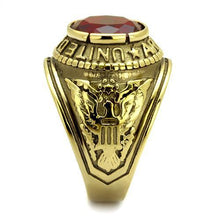 Load image into Gallery viewer, USA Military Army Stainless Steel Ring with Red Crystal

