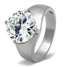 Load image into Gallery viewer, MTA 999 - High Polished Stainless Steel Brilliant Solitaire Crystal April Birthstone Newest
