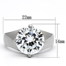 Load image into Gallery viewer, MTA 999 - High Polished Stainless Steel Brilliant Solitaire Crystal April Birthstone Newest
