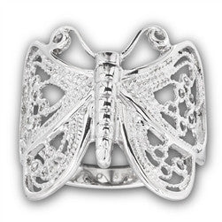 MT9935 -  Stainless Steel Butterfly Ring Comfort Fit