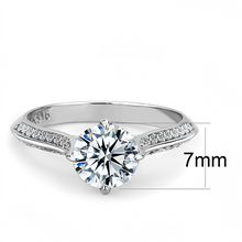Load image into Gallery viewer, MT630 - Solitaire Clear Crystal Brilliant Cut Round Stone Newest April Birthstone
