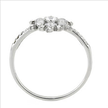Load image into Gallery viewer, MT713 - Snowflake Stainless Steel Ring Women and Girls Clear Crystals
