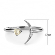 Load image into Gallery viewer, MT853ad- Champaign Brown Round Cut Crystal with Half Moon Unique Newest Minimalistic Birthstone November
