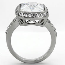 Load image into Gallery viewer, MT6221 - Stainless Halo Engagement Ring Cushion Cut Bezel Setting

