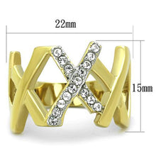 Load image into Gallery viewer, MT0651 - Gold IP Designer Replica Bold Band April Birthstone Newest
