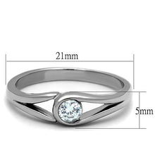 Load image into Gallery viewer, MT1851 -  Adorable Stainless Steel Clear Crystal set in unique Style Minimalist Newest - April Birthstone
