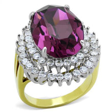 Load image into Gallery viewer, MT2981 - Gold IP  Amethyst Color February Birthstone
