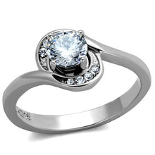 Load image into Gallery viewer, MT 6112 - Round Cut Swirl band with Round Accent Stones - Clear - April Birthstone
