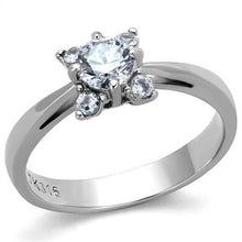 Load image into Gallery viewer, MT2712 - Crystal Flower Medium Center Stone with Four Round Stones adorning corners April Birthstone
