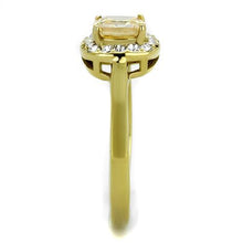 Load image into Gallery viewer, MT3712 - IP Gold(Ion Plating) Stainless Steel Ring with Champagne/Citrine November Birthstone  - Newest - Petite
