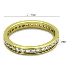 Load image into Gallery viewer, MT3432g - Gold IP Stainless Eternity Band Wedding Band April Birthstone
