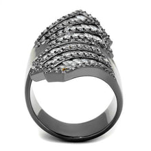 Load image into Gallery viewer, MT9962 - Gunmetal Black Pave Cocktail Ring April Birthstone
