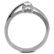 Load image into Gallery viewer, MT5382 -Bezel Set  Brilliant Round-Cut Crystal with Dainty Heart Accent on -Newest April Birthstone
