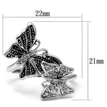 Load image into Gallery viewer, MT4782 - Butterfly White Diamond like Crystal Setting April Birthstone
