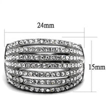 Load image into Gallery viewer, MT1092 - Stainless Crystal Cocktail Dome Ring
