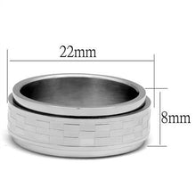 Load image into Gallery viewer, MT2492 - Stainless Steel Ring High polished (no plating) Men&#39;s - Basket weave Design
