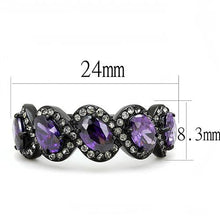 Load image into Gallery viewer, MT1503 - Amethyst Black Lust Crystal Ring February Birthstone
