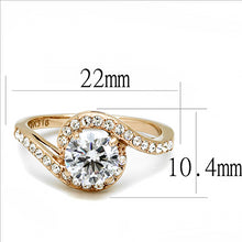 Load image into Gallery viewer, MT8713 - IP Rose Gold(Ion Plating) Stainless Steel Ring April Birthstone
