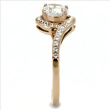 Load image into Gallery viewer, MT8713 - IP Rose Gold(Ion Plating) Stainless Steel Ring April Birthstone

