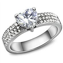 Load image into Gallery viewer, MT5053 - Heart Cut Center Stone Pave Crystals on band - Newest April Birthstone
