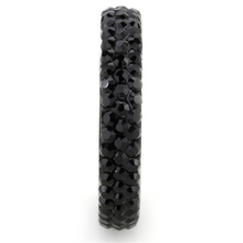 Load image into Gallery viewer, MT4353 - Crystal Eternity Band - Black -  Stackable - Most Popular
