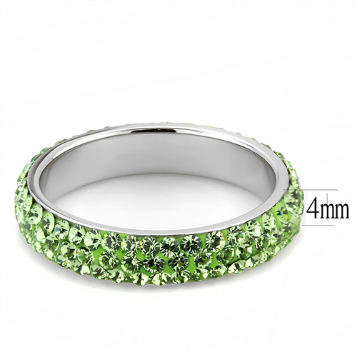 MT 7353 - Crystal Eternity Band - Light Green - Most Popular