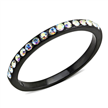 Load image into Gallery viewer, MT6553 - Mystic Shimmering Crystals Aura Borealis effect! Ion Black Band - Minimalistic
