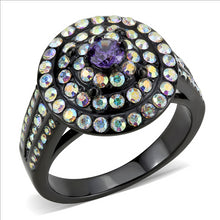 Load image into Gallery viewer, MT0853 - Round Amethyst Color Center Crystal Circles of Adorning Alexandrite Color Changing Crystals - Travel Jewelry
