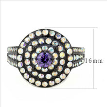 Load image into Gallery viewer, MT0853 - Round Amethyst Color Center Crystal Circles of Adorning Alexandrite Color Changing Crystals - Travel Jewelry
