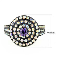 Load image into Gallery viewer, MT 0853 - Round Amethyst Purple  Color Center Crystal Circles of Adorning Alexandrite Color Changing Crystals June Birthstones
