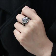 Load image into Gallery viewer, MT0853 - Round Amethyst Color Center Crystal Circles of Adorning Alexandrite Color Changing Crystals - Travel Jewelry
