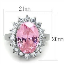 Load image into Gallery viewer, MT6763 - Pink Princess- Oval Cut Stainless Steel Ring October Birthstone
