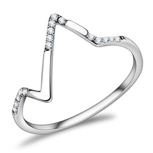 Load image into Gallery viewer, MTda701 - Dainty Heartbeat Ring with Clear Crystals Newest
