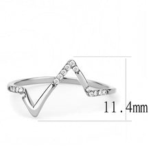 Load image into Gallery viewer, MTda701 - Dainty Heartbeat Ring with Clear Crystals Newest
