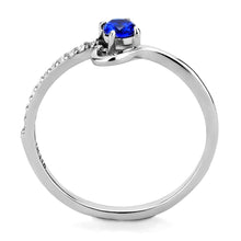 Load image into Gallery viewer, MT411 - High polished (no plating) Stainless Steel Ring with AAA Grade CZ in London Blue
